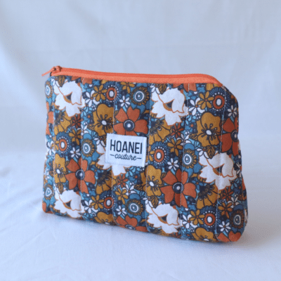 Pochette trapézoïdale à fleurs