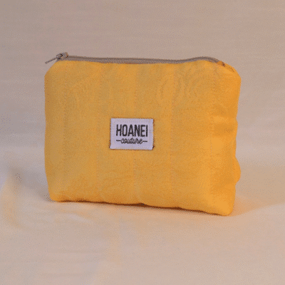 Pochette trapézoïdale jaune