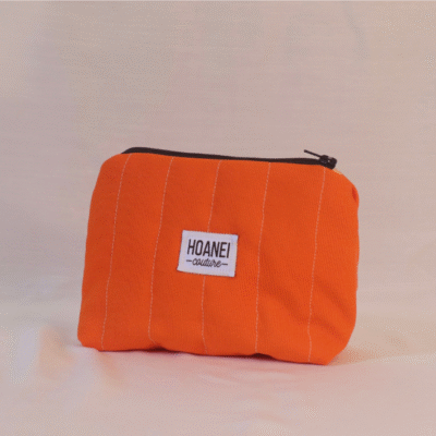 Pochette trapézoïdale orange