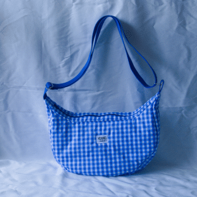 Besace vichy bleu