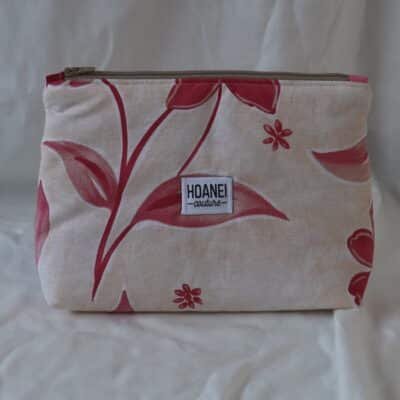 Pochette XL à fleurs roses