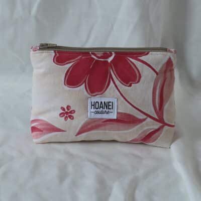 Pochette à fleurs roses