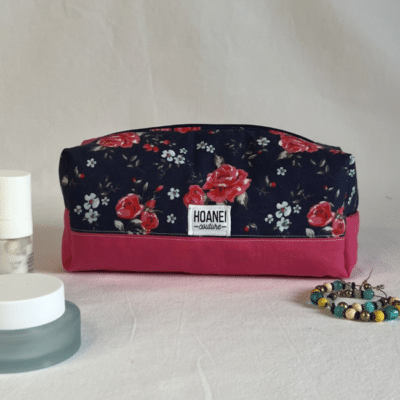 Trousse bleu et rose
